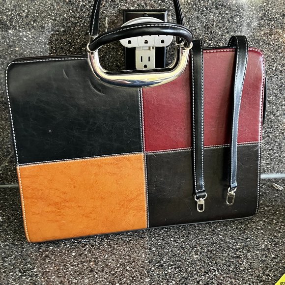 Black leather purse tri colour - Picture 4 of 8